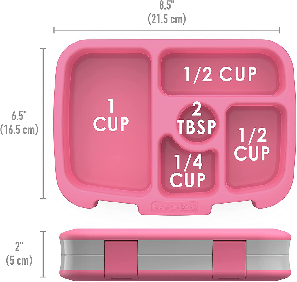 Bentgo Kids Prints Leak-Proof, 5-Compartment Bento-Style Kids Lunch Box - Ideal Portion Sizes for Ages 3 to 7 - BPA-Free, Dishwasher Safe, Food-Safe Materials - 2021 Collection (Submarine)