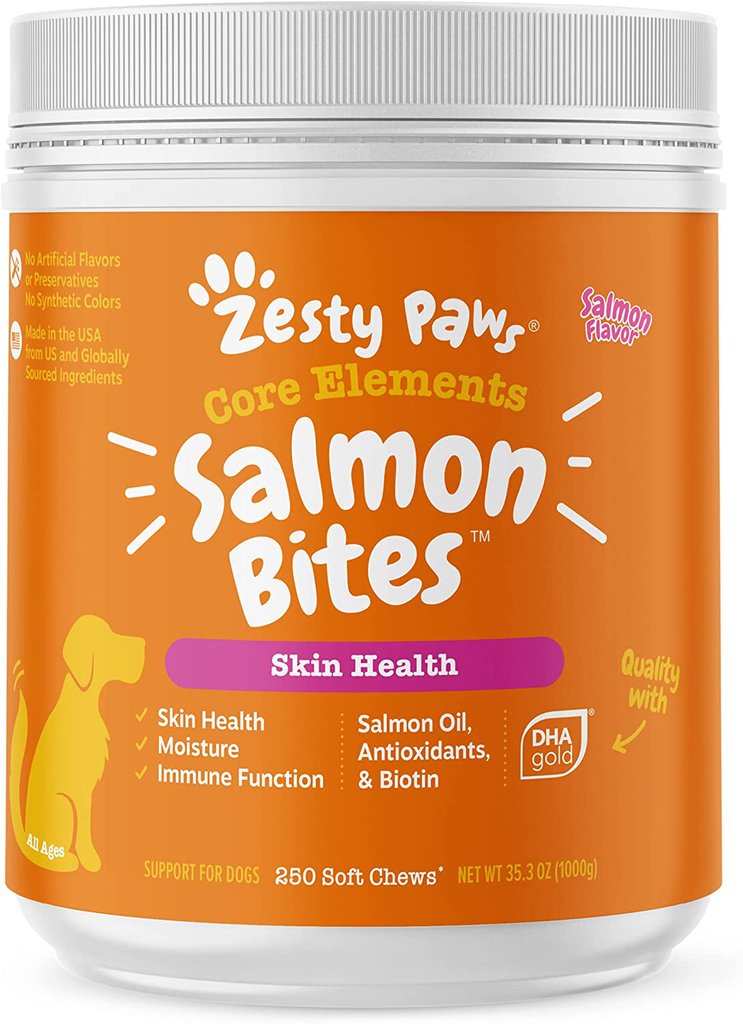 Salmon Fish Oil Omega 3 for Dogs, Wild Alaskan Salmon Oil, Anti Itch Skin & Coat + Allergy Support, Hip & Joint, Arthritis Dog Supplement, EPA & DHA