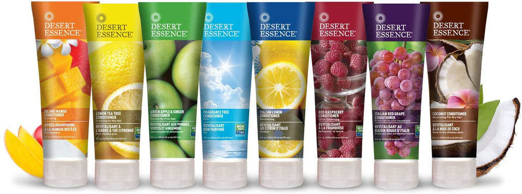 Desert Essence Lemon Tea Tree Shampoo & Conditioner Bundle - 8 Fl Ounce - Clarifying for Oily Hair - Essential Oils - Strengthen & Protect Hair - Effective Cleansing