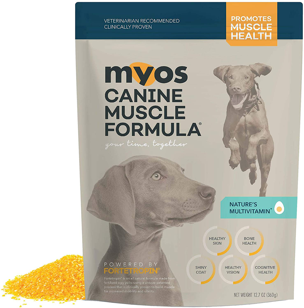 MYOS Canine Muscle Formula - Clinically Proven All-Natural Muscle Building Supplement - Reduce Muscle Loss in Aging Dogs and Improve Recovery from Injury or Surgery