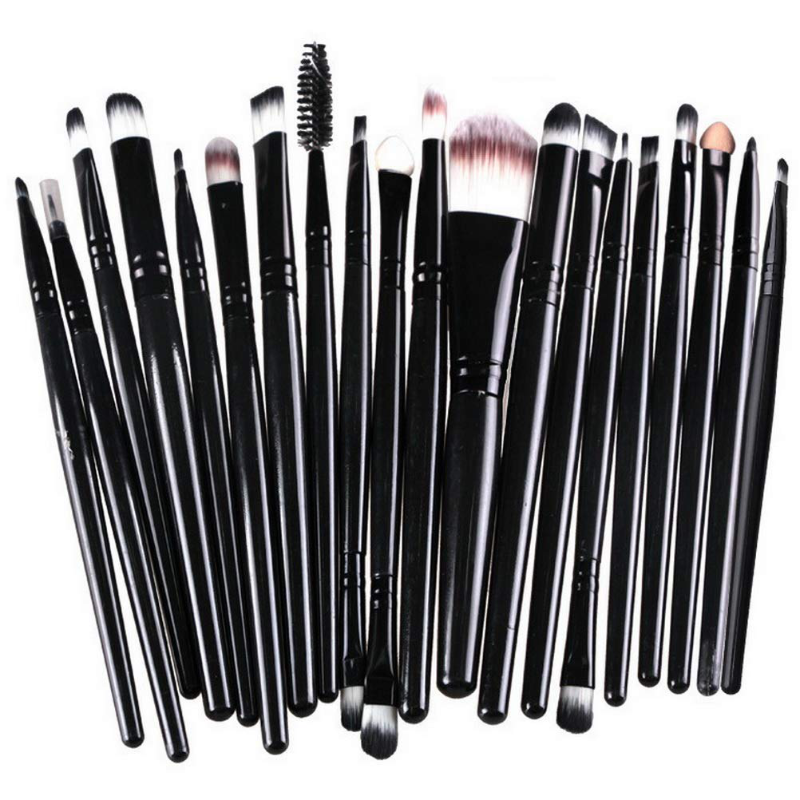 20 Piece Professional Makeup Brush Set With Travel Case