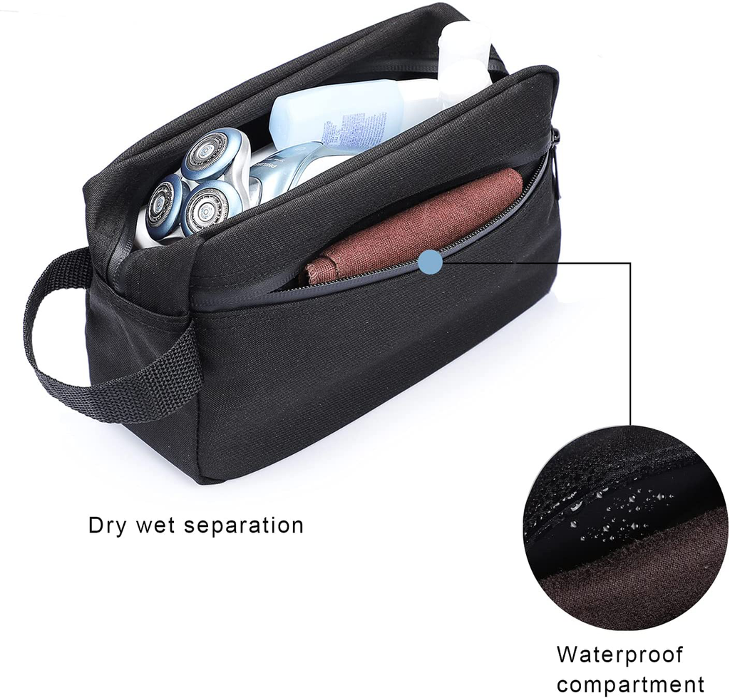 Toiletry Bag for Men, Portable Travel Toiletry Organizer Bag,Shaving Bag for Toiletries Accessories (Deep Gray)