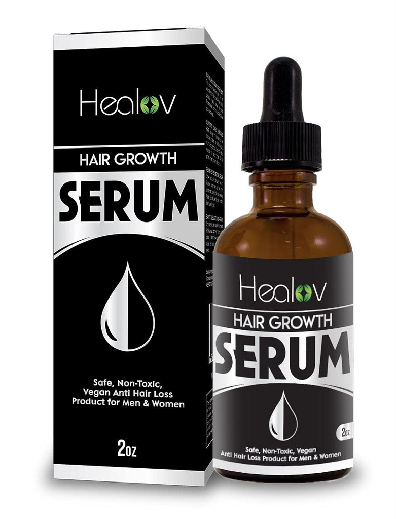 Natural Hair Growth Serum, 2 Oz – Intensive Fast Grow Blend of Essential Oils – Thickening, Strengthening Damage Repair Treatment for Thinning, Baldness – Safe, Nontoxic, Vegan anti Hair Loss Products for Men & Women