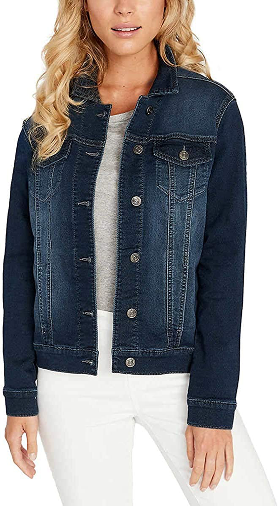 Buffalo David Bitton Womens Knit Denim Jacket