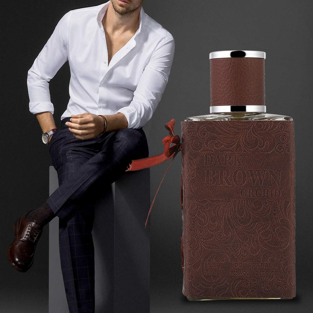 Men Cologne Perfume, French Men Fragrance Long-Lasting Eau De Toilette Birthday Gift for Business Date and Dinner 80ML(YT1760 Brown)