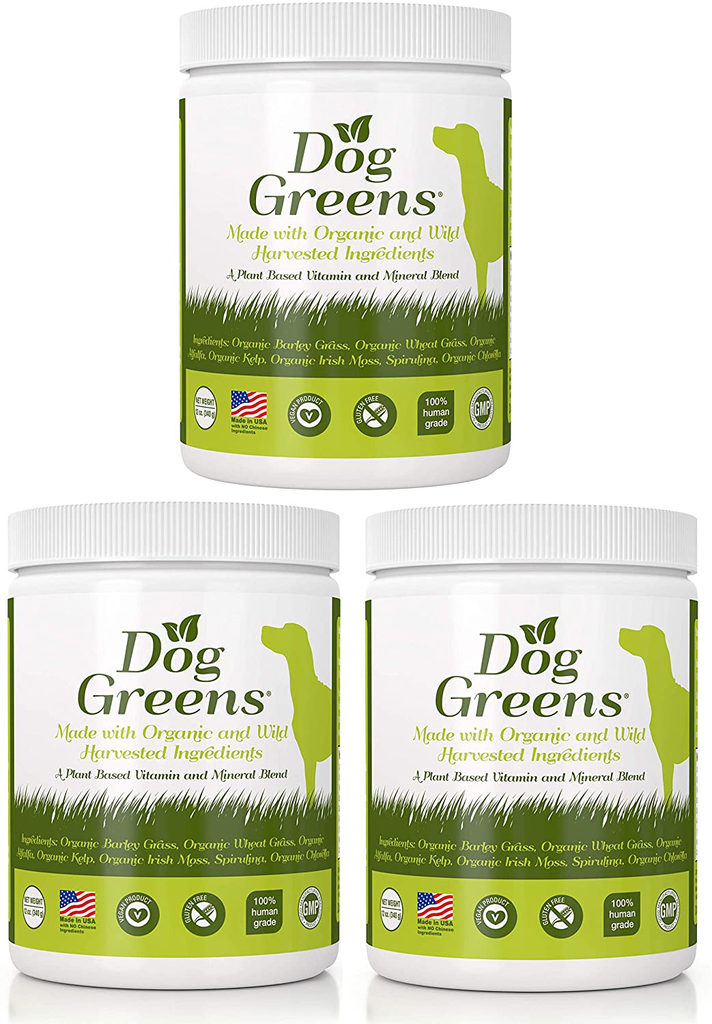 Dog Greens- Organic and Wild Harvested Vitamin and Mineral Supplement for Dogs - Add to Home Made Dog Food, RAW Food or Kibble