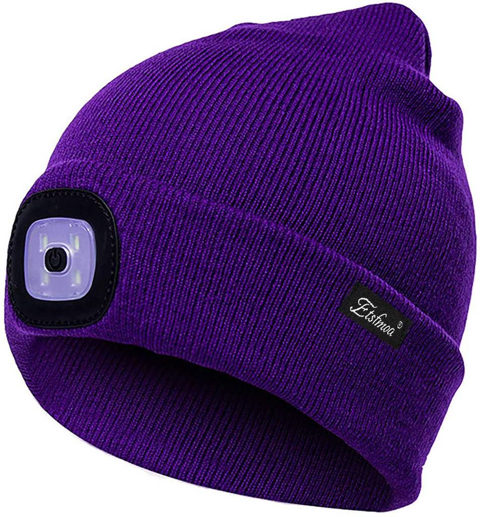 Etsfmoa Unisex Beanie Hat with the Light Gifts for Men Dad Father USB Rechargeable Caps