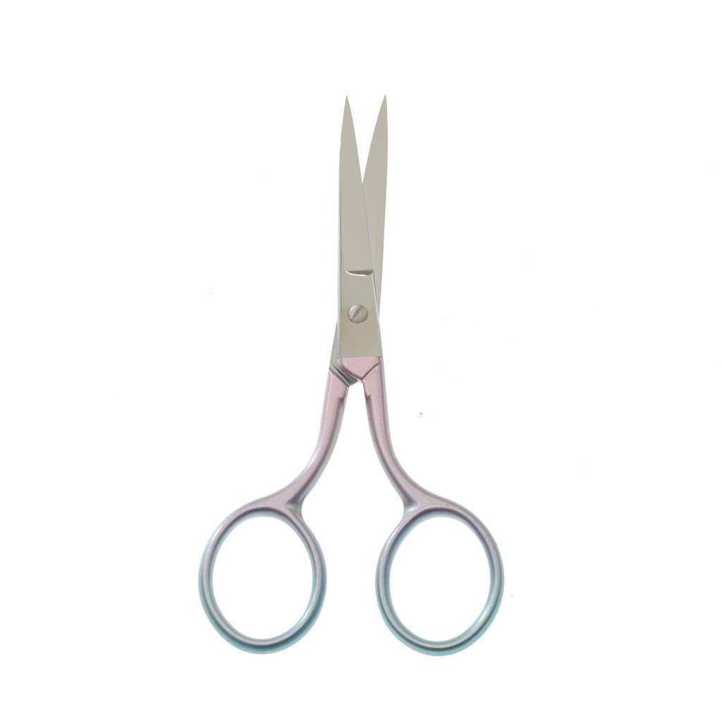 Motanar Multicolor Professional Grooming Scissors for Personal Care Facial Hair Removal and Ear Nose Eyebrow Trimming Stainless Steel Fine Straight Tip Scissors 3.9 Inch (Green)