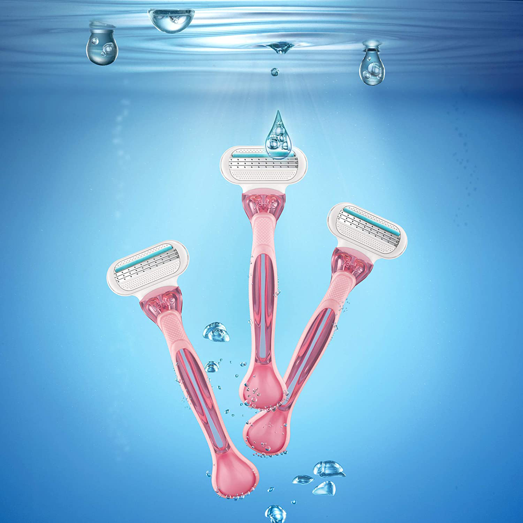 Gillette Venus Sensitive Disposable Razors for Women with Sensitive Skin, 3 Count, Delivers Close Shave with Comfort