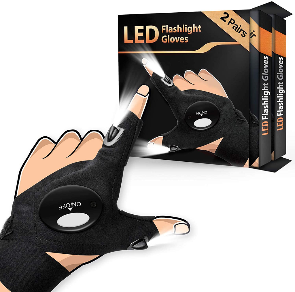 LED Flashlight Gloves Gifts for Men, Stocking Stuffers for Men Women D –  MODAndME