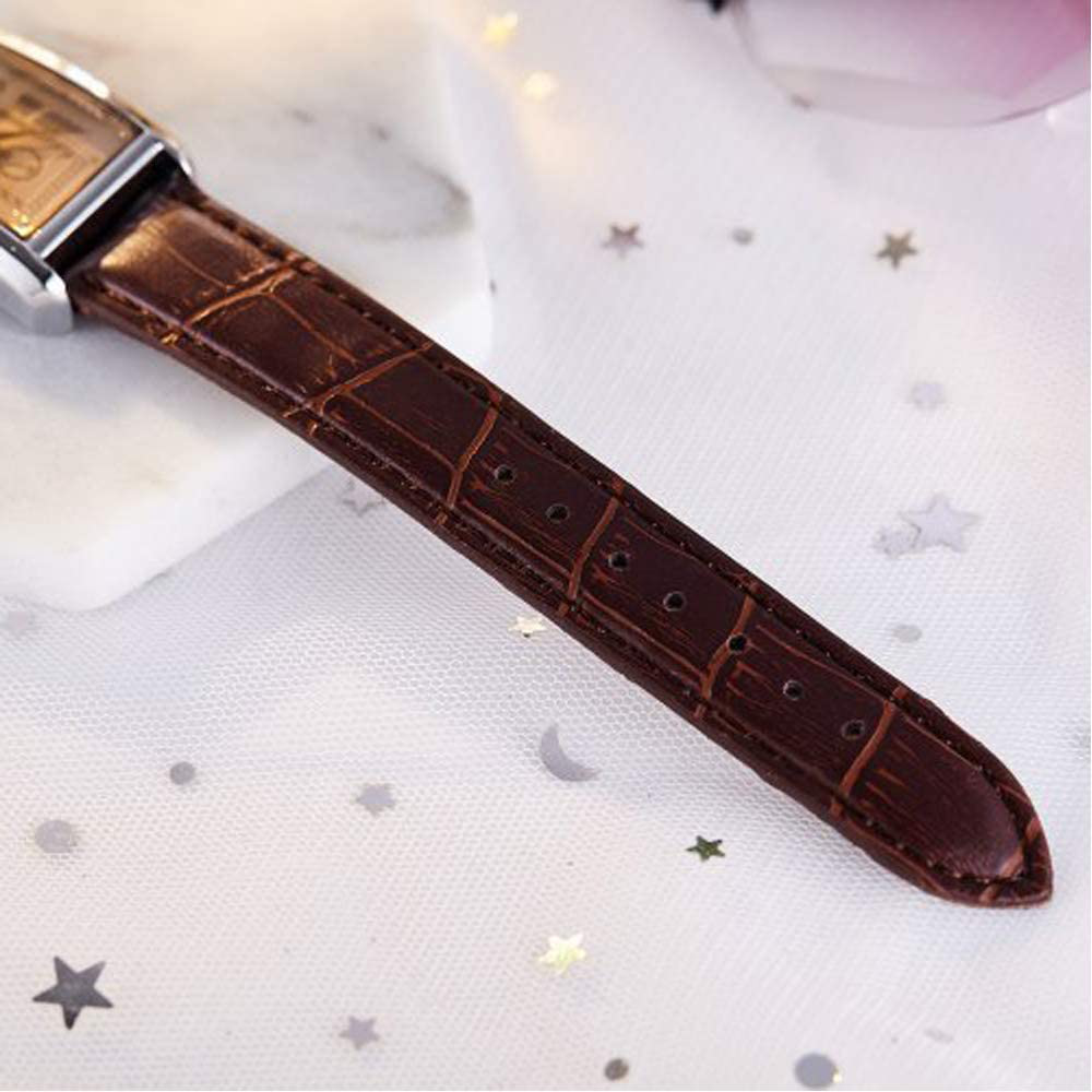 Jewelrywe Men Women Square Wristwatch His and Her Couple Watch Set Leather Band Dress Watch for Men Women, for Valentine’S Day