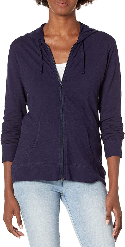 Hanes Women's Jersey Full Zip Hoodie