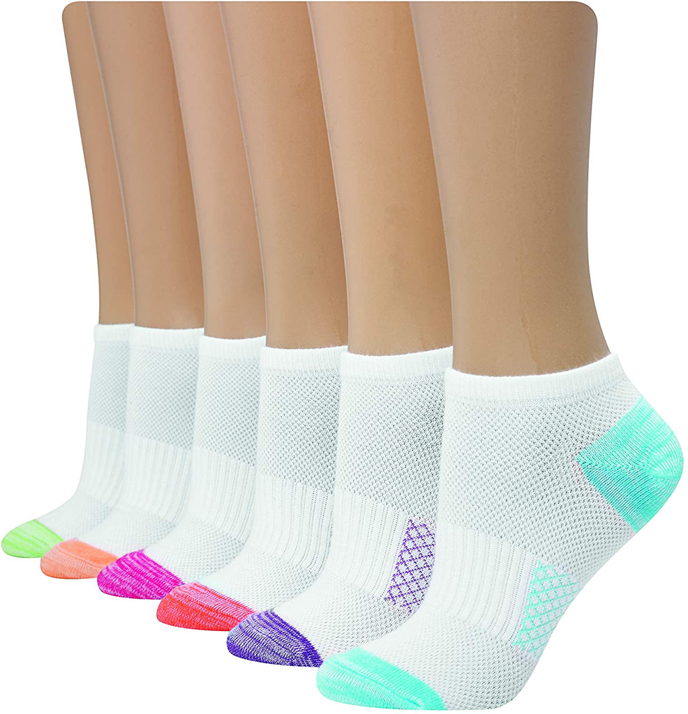 Hanes womens 6-pair Lightweight Breathable Ventilation Ankle Socks