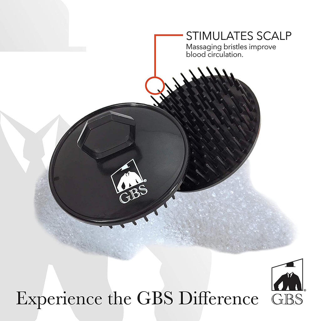 G.B.S Soft Red & Black 2 Pack Scalp Massage Brush- Promotes Healthy Hair for Women and Men, Grooming Brush, Good Quality Massage Brush for Sensitive Scalp-Anti Dandruff Brush, Scalp Care Brush, Helps in Hair Growth
