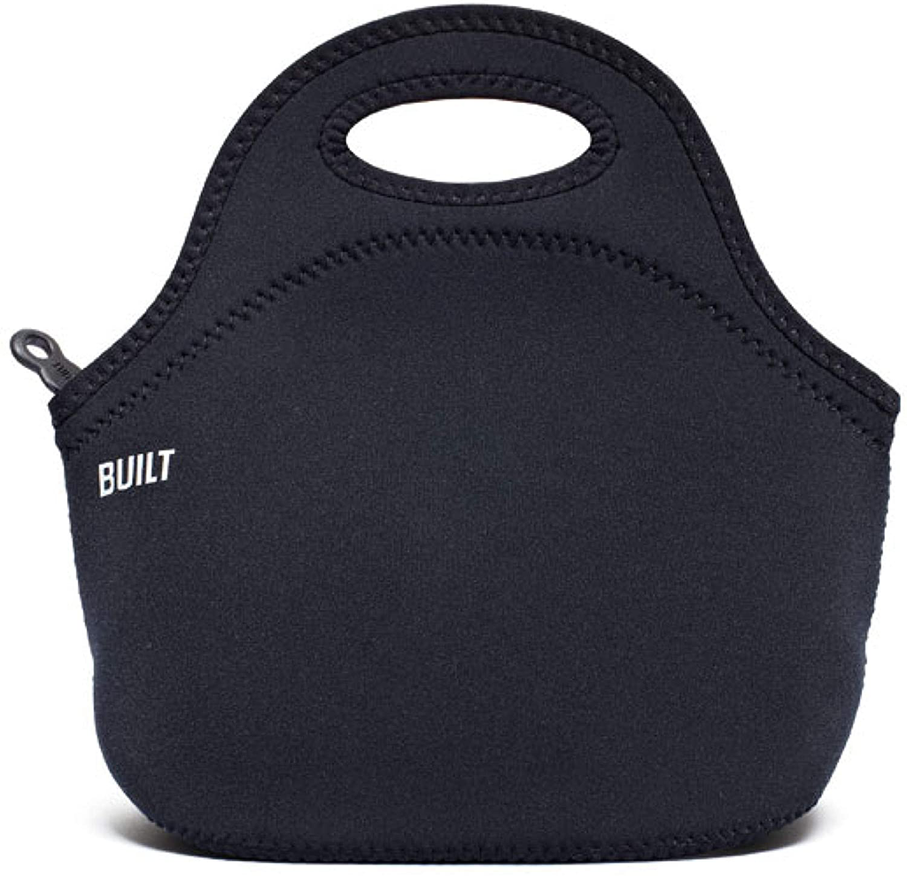 BUILT Gourmet Getaway Soft Neoprene Lunch Tote Bag - Lightweight, Insulated and Reusable Pewter Lily 5238344