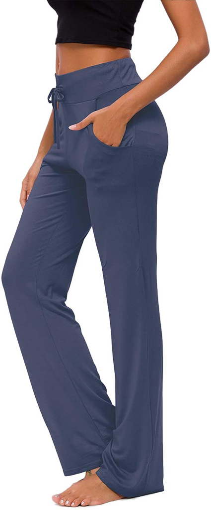  DIBAOLONG Womens Capri Pants Loose Yoga Pants Wide Leg  Drawstring Comfy Lounge Pajama Capris Sweatpants
