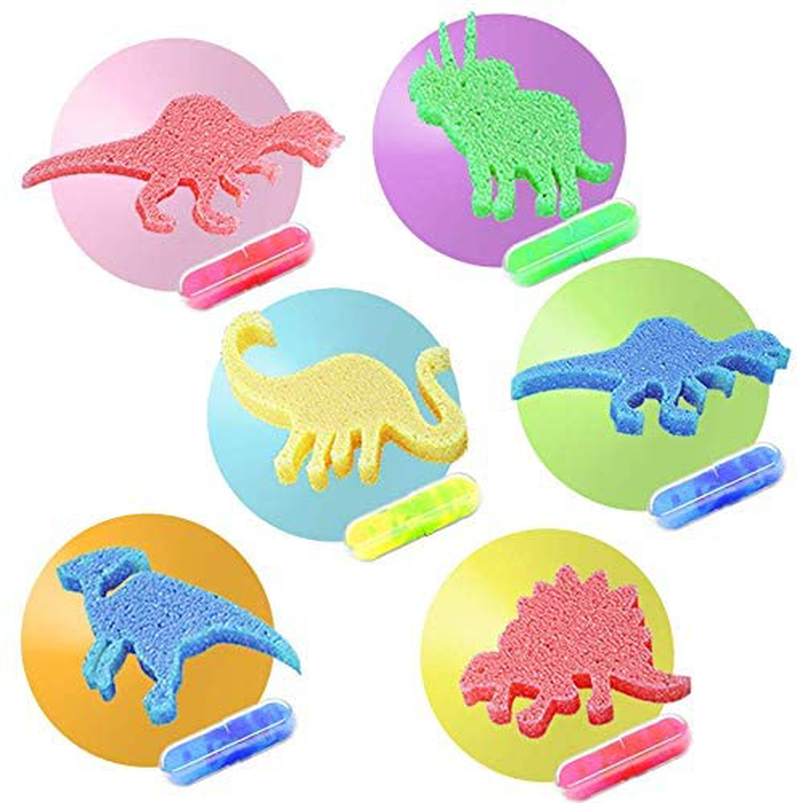 Dino Hatch Bath Bombs for Kids with Surprise Dino Capsule inside - Dinosaur in Each Fizzy - with Learning Cards - Kids Bath Bombs & Toys inside - Toy Filled - Christmas Gifts for Girls & Boys