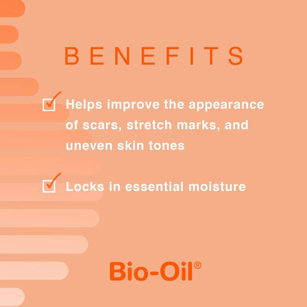 Bio-Oil Skincare Oil, Body Oil for Scars and Stretchmarks, Serum Hydrates Skin, Non-Greasy, Dermatologist Recommended, Non-Comedogenic, 2 Ounce, For All Skin Types, with Vitamin A, E