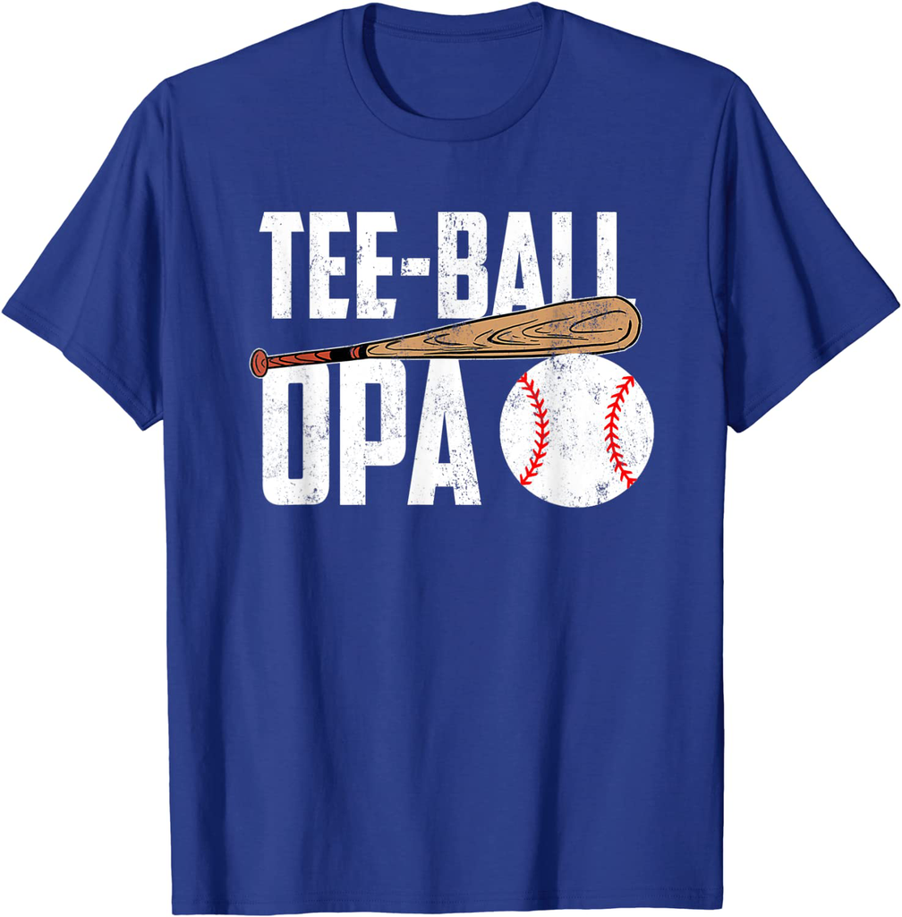 Mens Tee Ball Opa Vintage Ball Funny Tball Opa Baseball T-Shirt