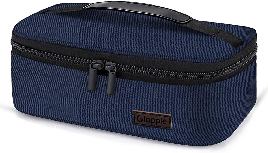 Gloppie Mini Lunchbox Small Lunch Bag for Men Women Insulated Lunch Box Thermal Lunch Boxes Adult Lunch Pail Petty Food Containers Portable Cooler Bags Reusable Snack Bag Loncheras Para Hombres Blue
