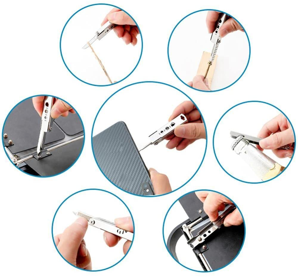 11- In-1 Keychain Multitool,Edc Key Chain Tool,Portable Multi-Tool ,Mens Compact Keychain Tool with Screwdriver, Nail File, Bottle Opener, Wrench, Ruler, Card Pin,Mobile Phone Holder, Etc