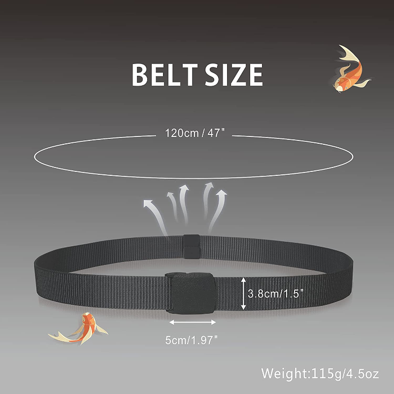 Men's Nylon Waist Belt 47" Military Tactical Belt