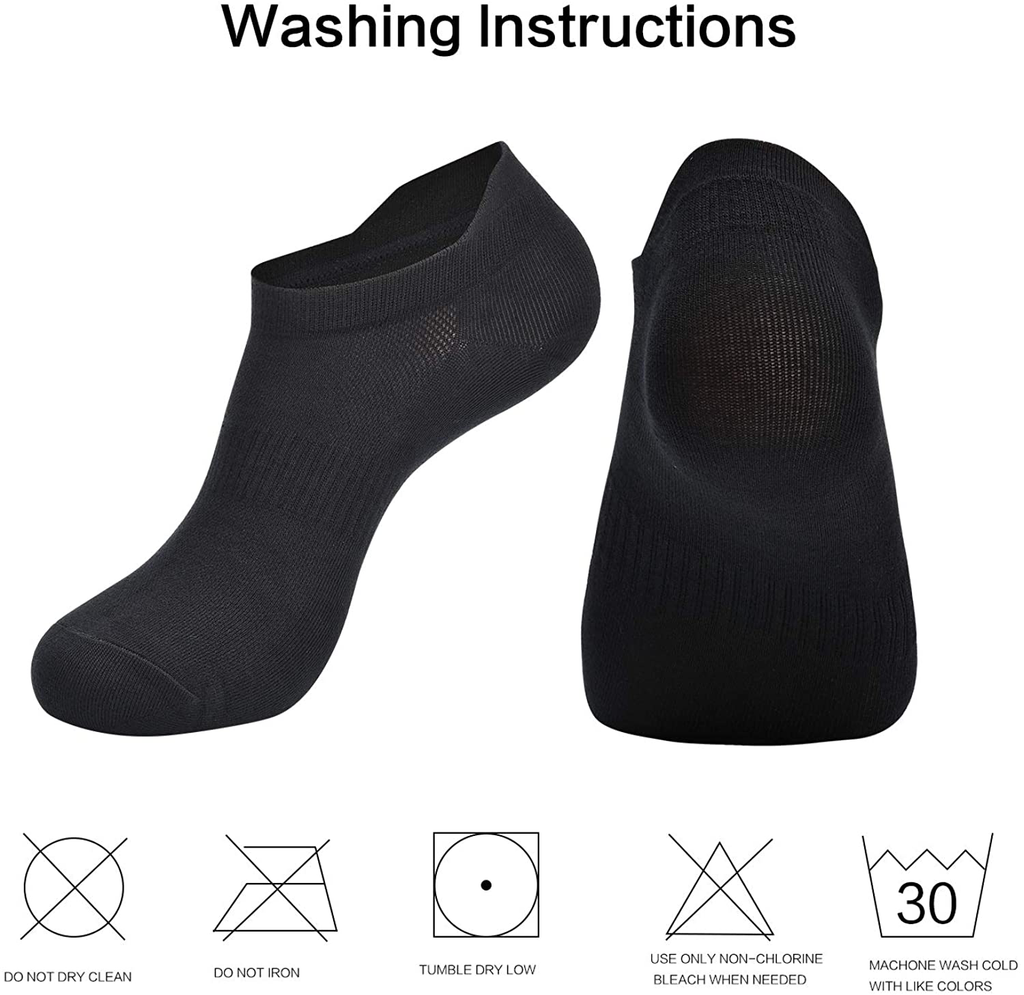 Women's Athletic Ankle Socks-Denisy Running White Soft Low Cut Sports Tab Socks Black for US Shoe Size 6-9/9-11 (6 Pairs)