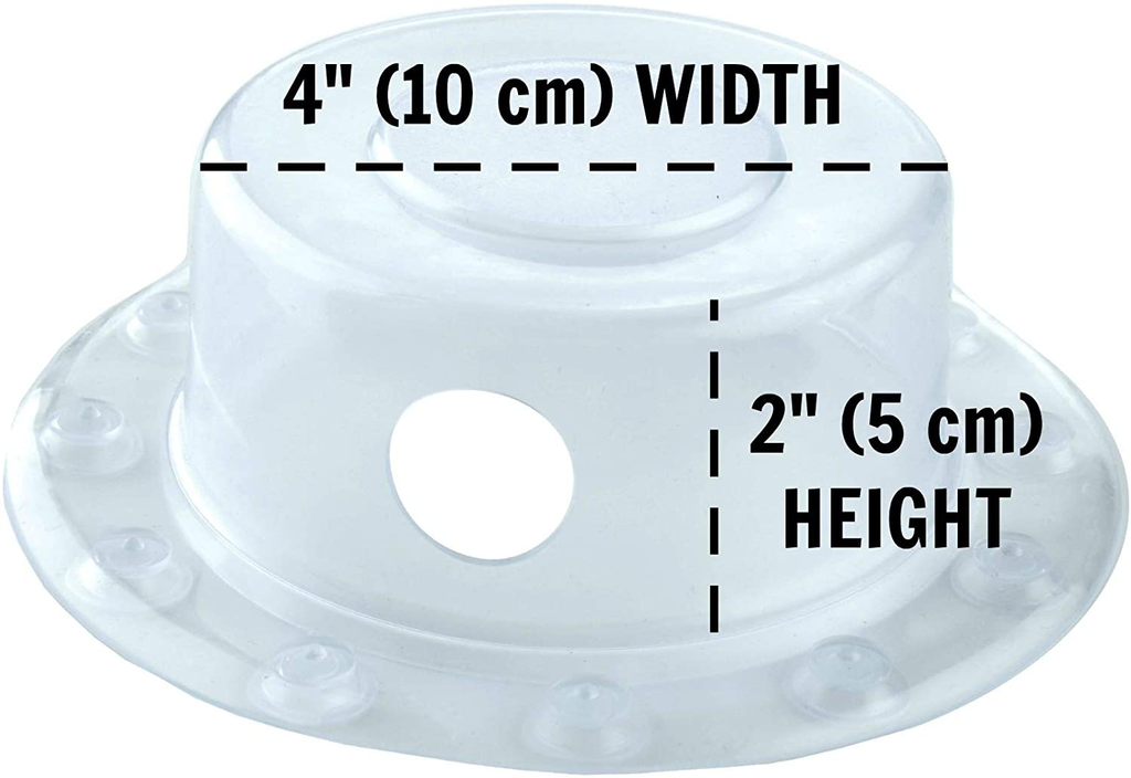 SlipX Solutions Bottomless Bath Overflow Drain Cover for Tubs, Adds Inches of Water to Your Bathtub for a Warmer, Deeper Bath (Aqua, 4 inch Diameter)