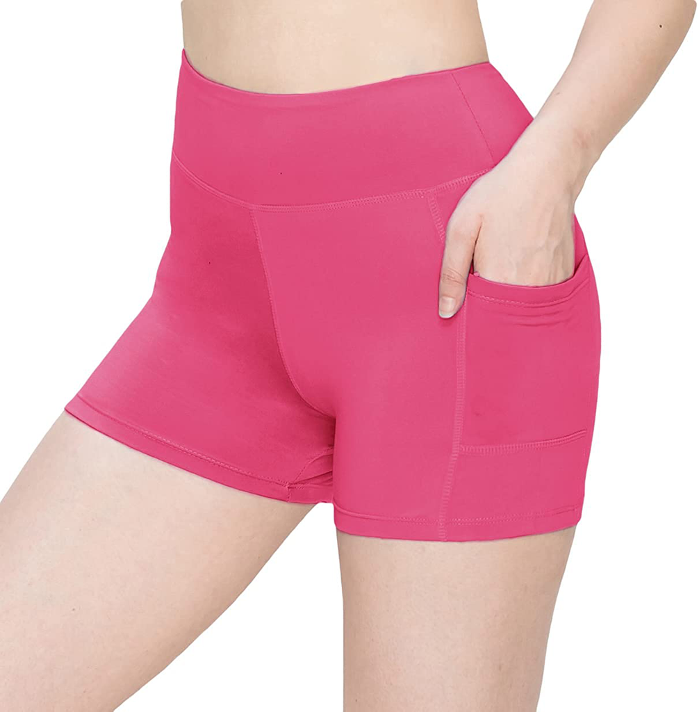 ALWAYS Women Workout Yoga Shorts - Premium Buttery Soft Solid Stretch Cheerleader Running Dance Volleyball Short Pants