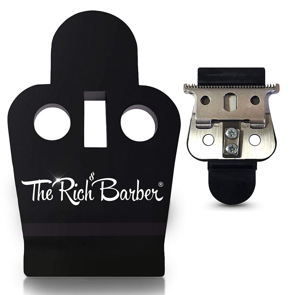 The Rich Barber On The Money 10 Second Blade Setter | Zero Gap Tool for Sharper Lines, Cleaner Fades & Precision Detail | Full Precision Shave in Seconds (Compatible with Andis Outliners)