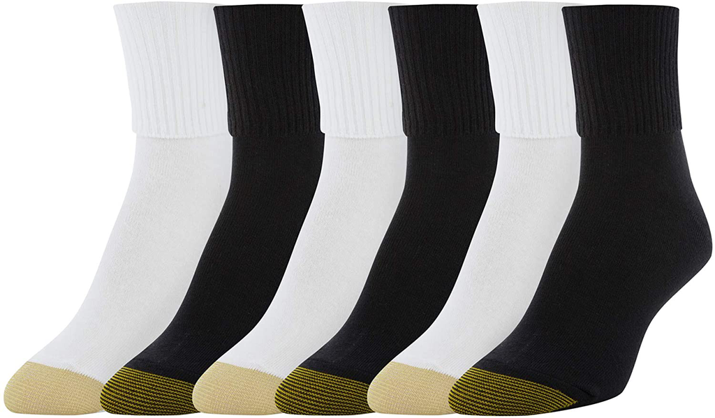 Gold Toe Women's Classic Turn Cuff Socks, Multipairs