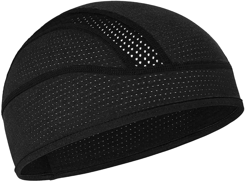 Skull Cap Helmet Liner Beanie, Cooling Mesh Cycling Running Hat for Men Women, Fits Under Helmets