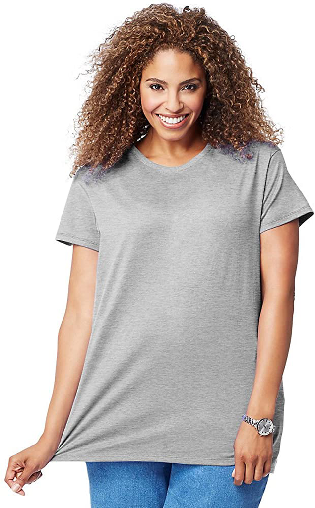 JUST MY SIZE Women's Plus-Size Short Sleeve Crew Neck Tee