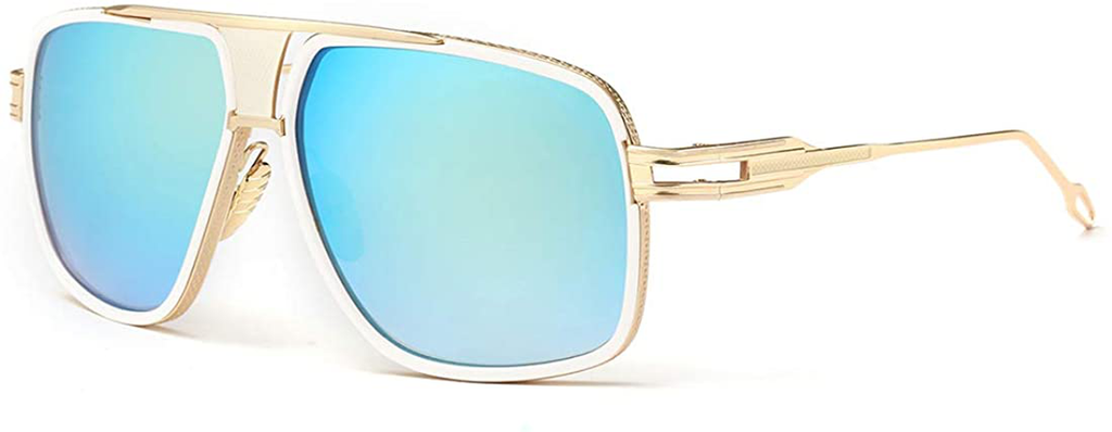Men's Large Metal Alloy Frame Sunglasses