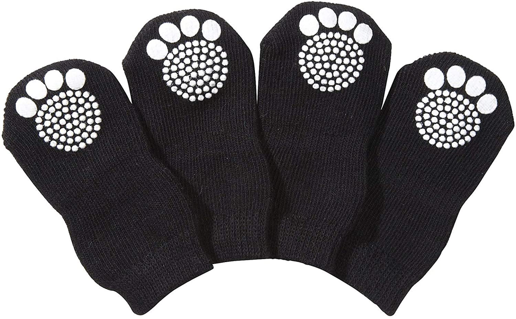 PET Life Fashion Designer Safety Comfortable Pet Dog Socks Shoes w/Rubberized Soles Grips