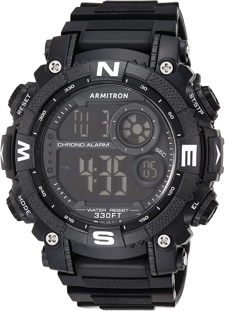 Sport Men's Digital Chronograph Resin Strap Watch