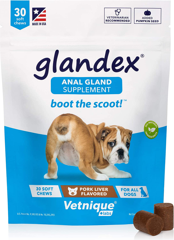 Glandex Anal Gland Soft Chew Treats with Pumpkin for Dogs Chews with  Digestive Enzymes, Probiotics Fiber Supplement for Dogs – Vet Recommended -  Boot The Scoot (30ct Chew) 