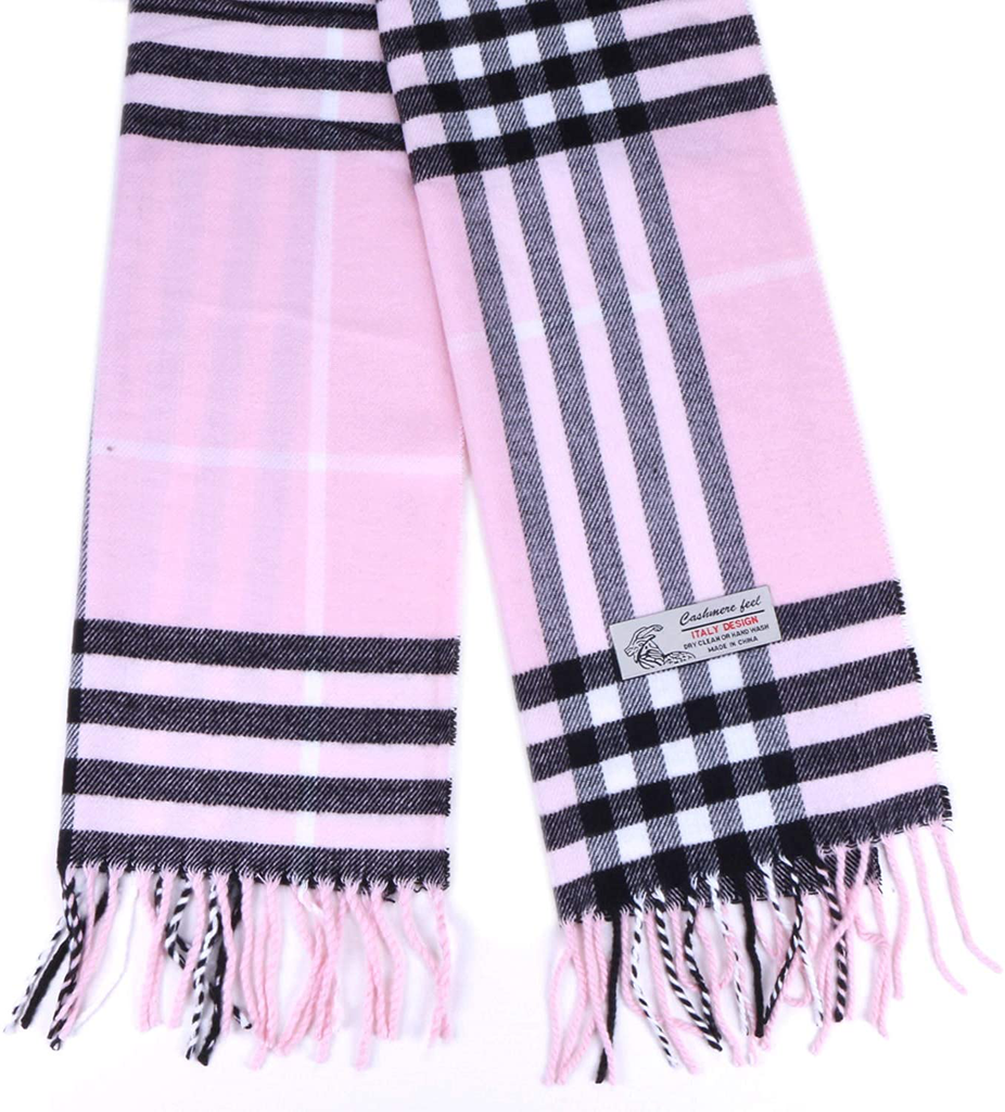 Plaid Cashmere Feel Classic Soft Luxurious Winter Scarf for Men Women