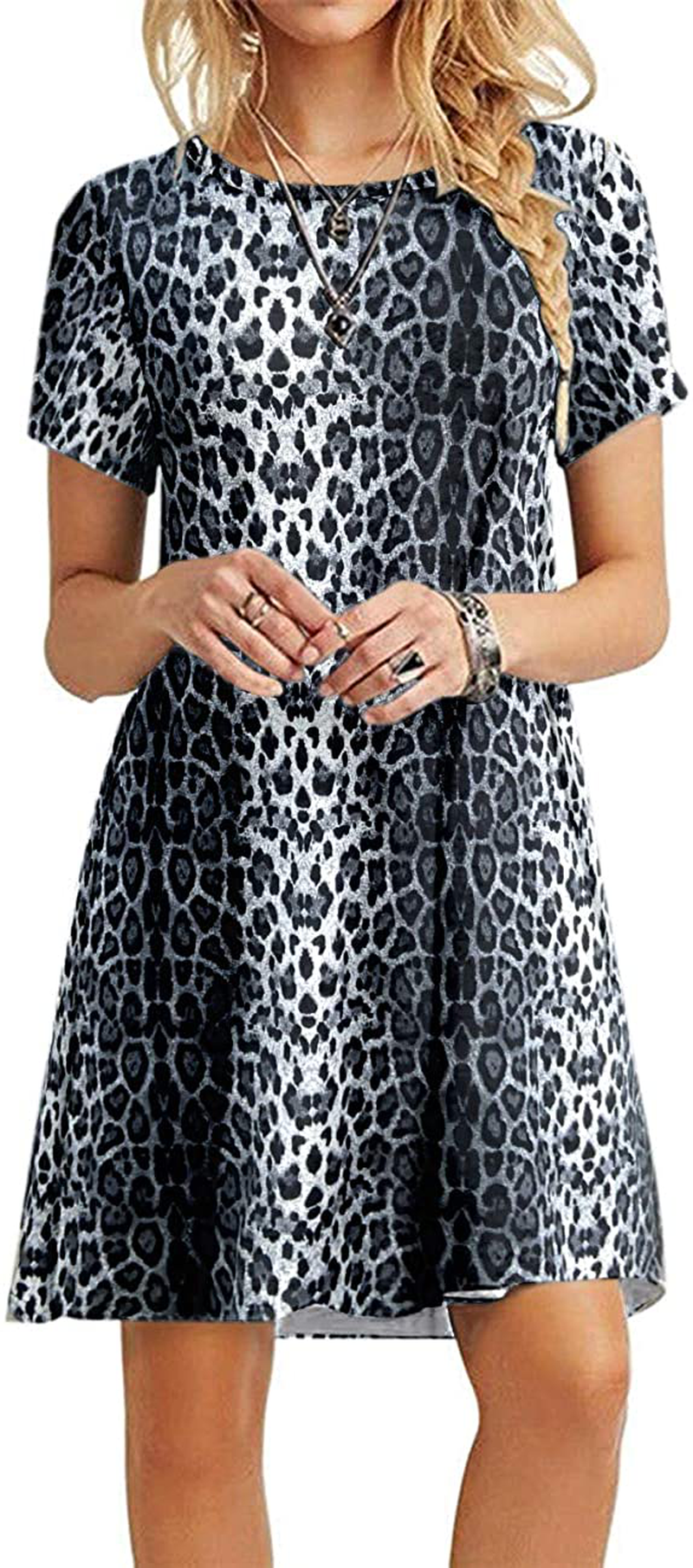 molerani women's casual plain simple t shirt loose dress MOLERANI Women's Casual Plain Simple T-Shirt Loose Dress – MODAndME