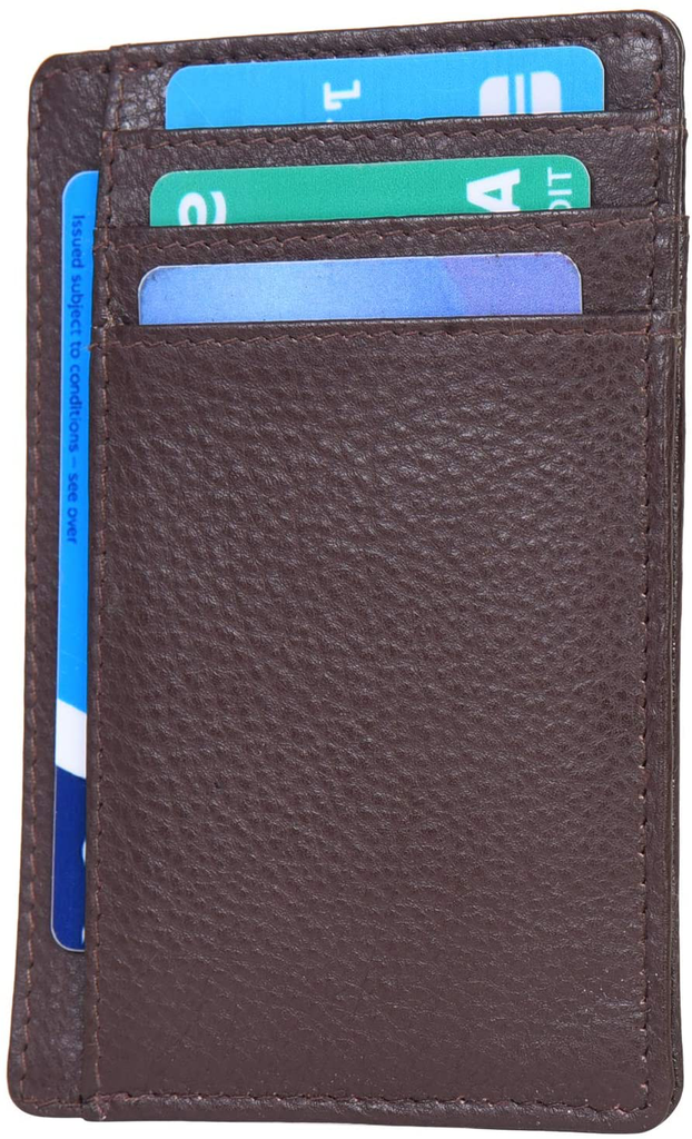 Leather Wallets for Men Minimalist Design Card Holder RFID Blocking Smart Wallet