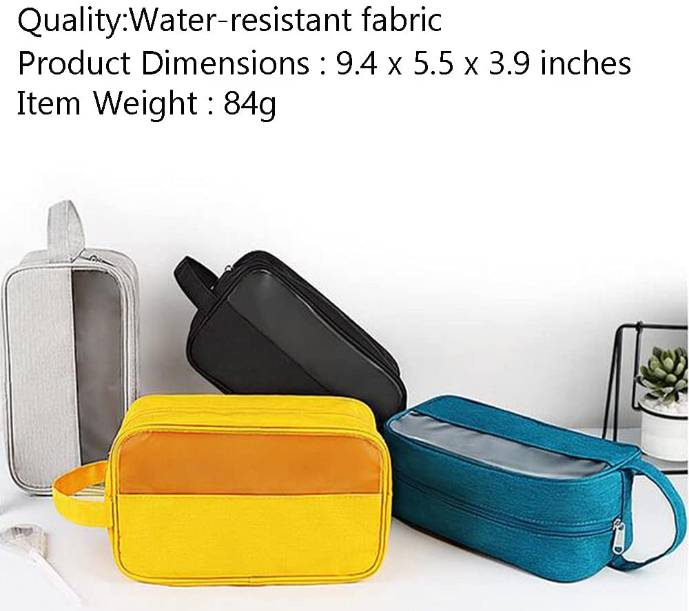 Hanging Toiletry Bag for Women and Men, Water-Resistant Makeup Cosmetic Bag Travel Organizer for Accessories, Shampoo,Full Sized Container, Toiletries, Travel Makeup Bag Large Cosmetic Bag (Yellow)