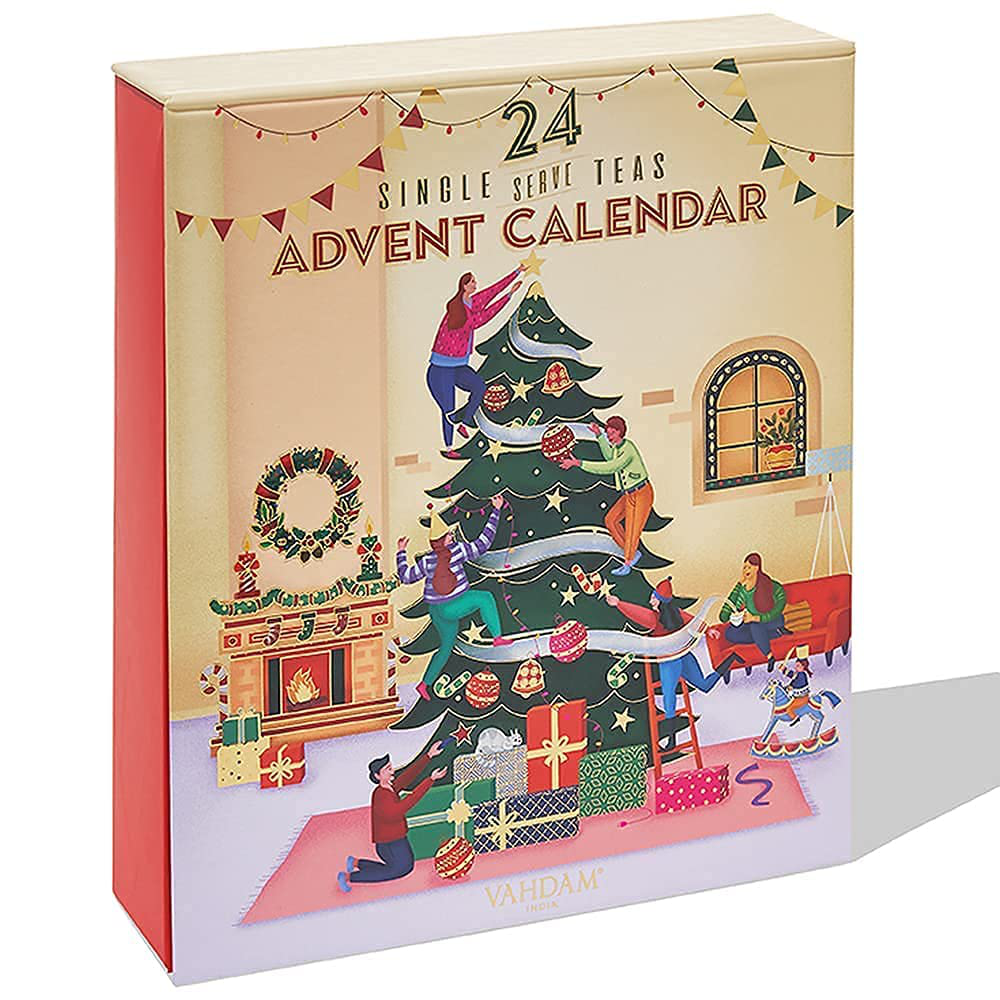 VAHDAM, Advent Calendar 2021 | Christmas Tea Advent Calendar Gift | 24 Varieties of Organic Tea Bags in a Holiday Gift Box| 100% Natural Ingredients| Christmas Gifts for Women & Men | Festive Gift Set