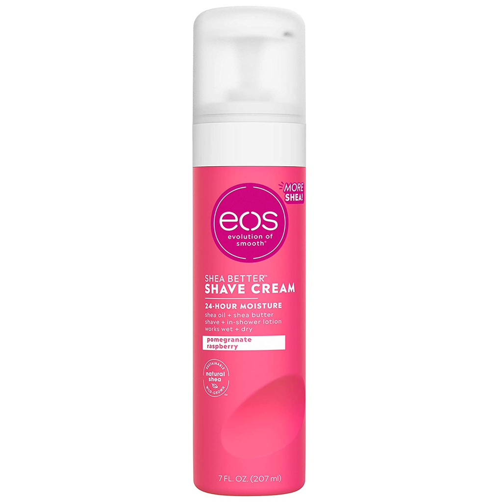 Eos Shea Better Shaving Cream for Women- Pomegranate Raspberry | Shave Cream, Skin Care and Lotion with Shea Butter and Aloe | 24 Hour Hydration | 7 Fl Oz