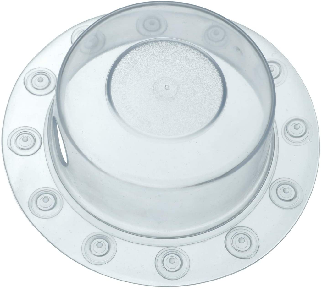 SlipX Solutions Bottomless Bath Overflow Drain Cover for Tubs, Adds Inches of Water to Your Bathtub for a Warmer, Deeper Bath (Gray, 4 inch Diameter)