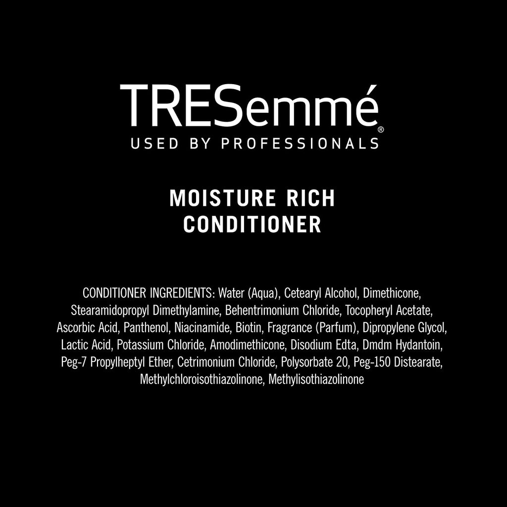 Tresemmé Conditioner for Dry Hair Moisture Rich Professional Quality Salon-Healthy Look and Shine Formulated with Vitamin E and Biotin, 28 Oz