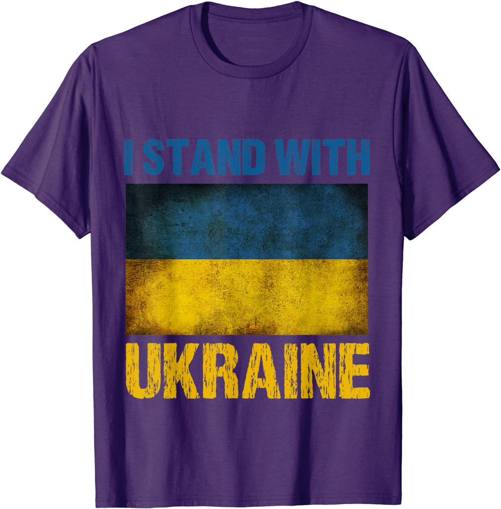 I Stand with Ukraine Ukrainian Flag T-Shirt