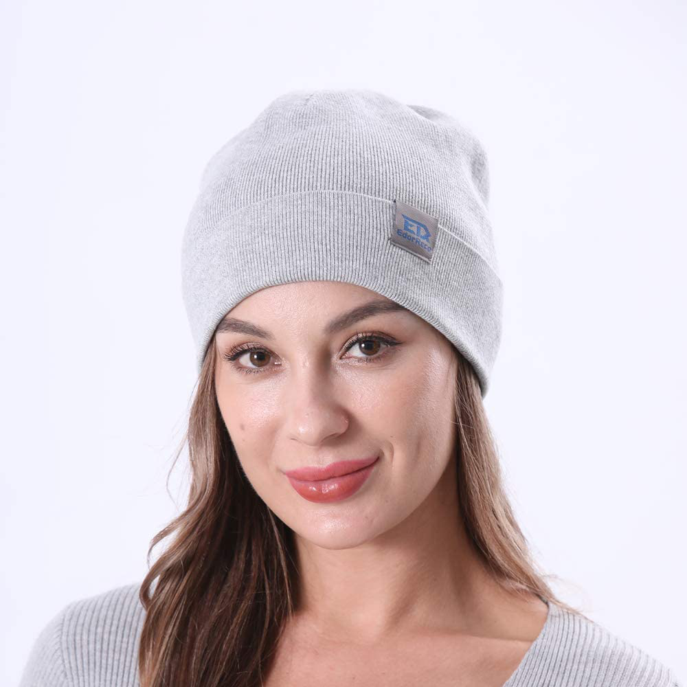 Maibtkey Knit Fisherman Beanie for Women - Mens Winter Knitted Caps Soft Cotton Cuffed Beanie Hats