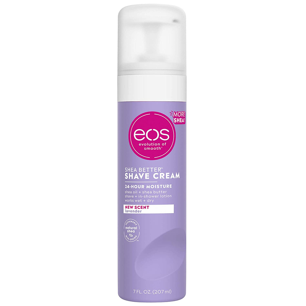 Eos Shea Better Shaving Cream for Women - Lavender | Shave Cream, Skin Care and Lotion with Shea Butter and Aloe | 24 Hour Hydration | 7 Fl Oz