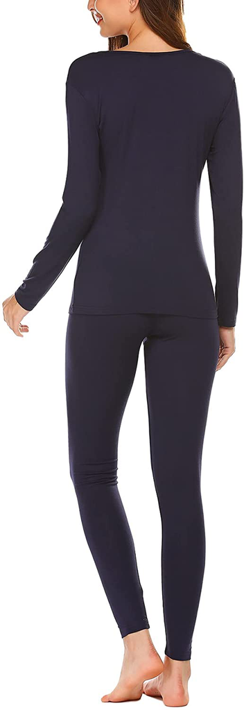 Ekouaer Women's Thermals Thin Long Underwear Set Ultra-Soft Long Johns Set Lightweight Base Layer