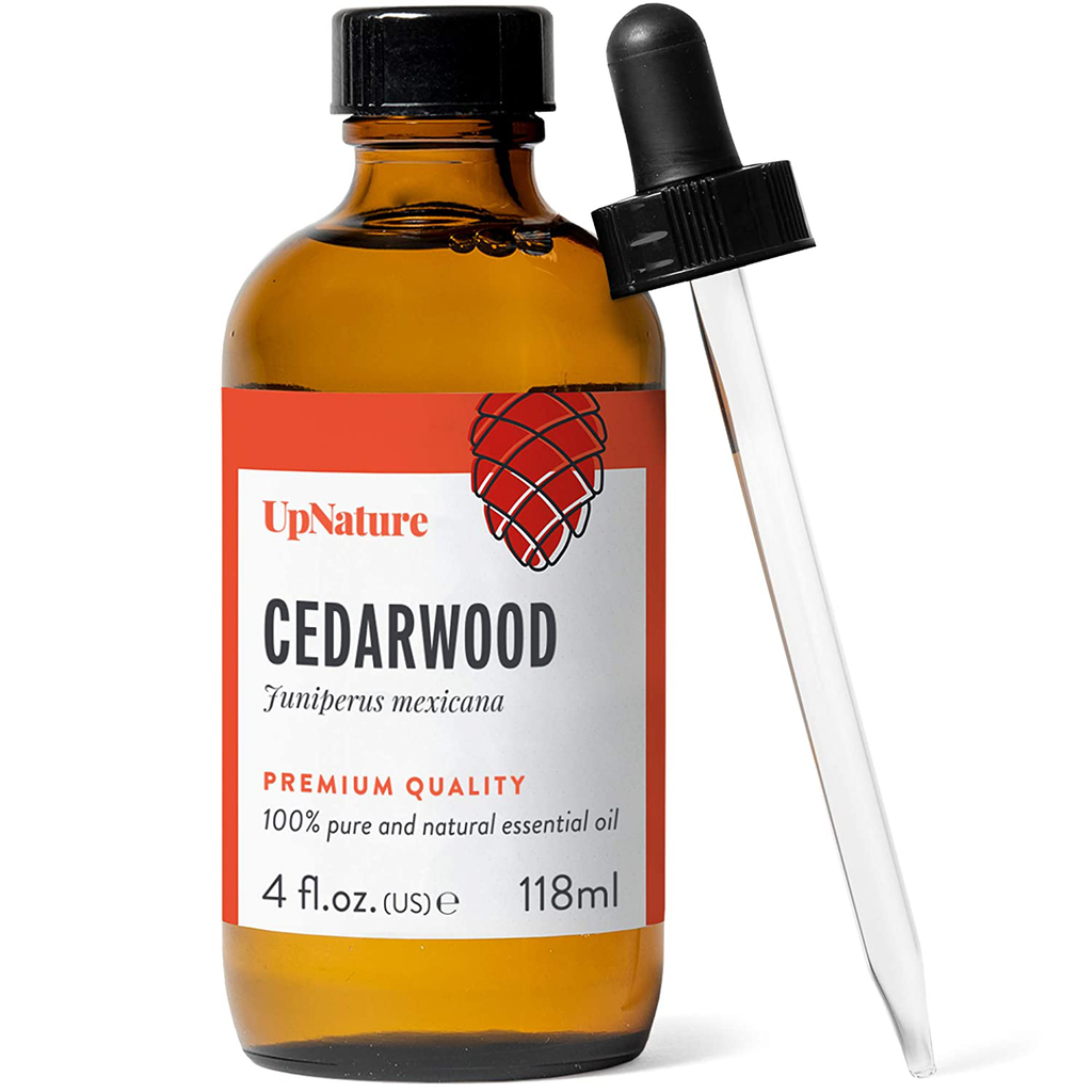 Essential Oil 4 OZ - for Hair Growth, Healthy Skin, Closets and Relaxing Sleep - 100% Pure & Natural Cedar Wood, Undiluted & Unfiltered, Premium Quality with Glass Dropper
